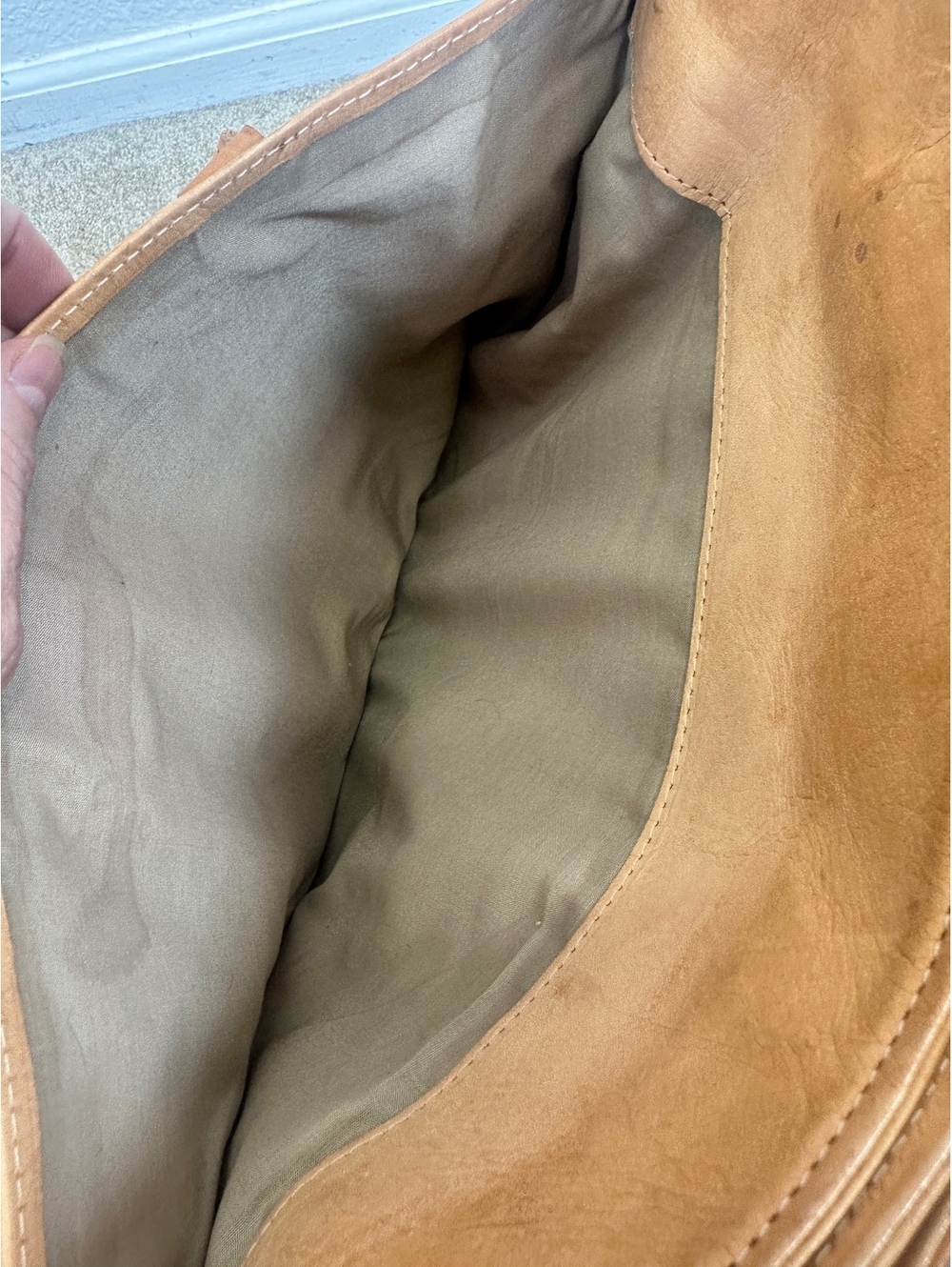 Grant’s Naturals Handcrafted Tooled Leather Western Shoulder Bag Tote - Picture 5 of 13